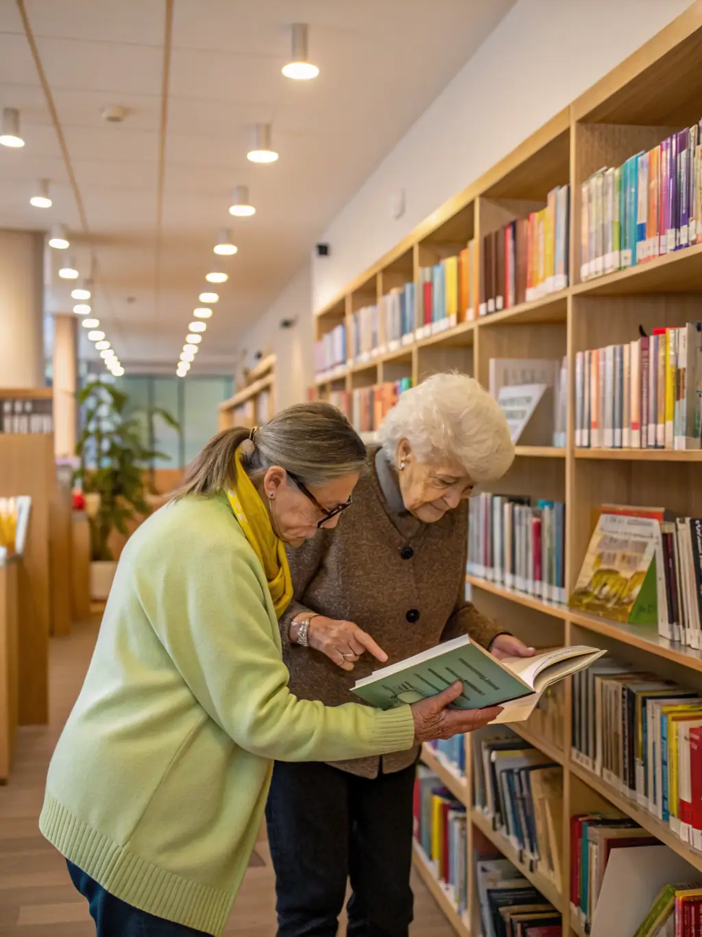 A photo of volunteers assisting library visitors, highlighting the importance of volunteer support.